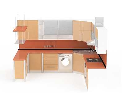 简约厨柜模型3d模型