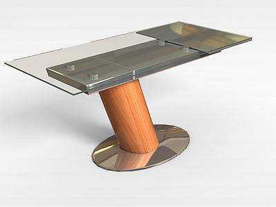 3d玻璃办公桌模型