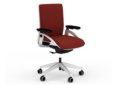 3d红色办公椅免费模型
