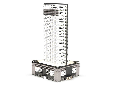 3d现代大楼模型