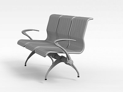 灰色休闲椅模型3d模型