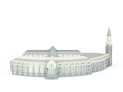 欧式建筑模型3d模型