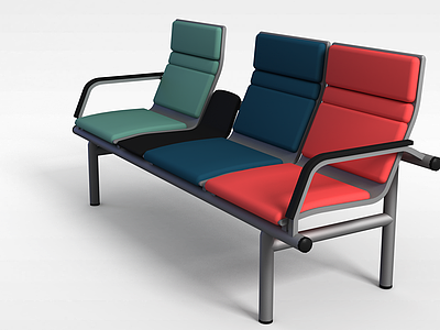 3d彩色休闲椅模型