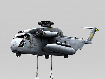 3d黑色直升机模型