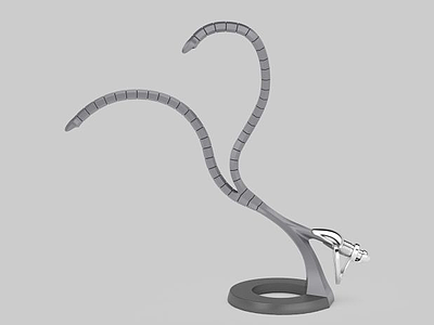 3d蛇状台灯免费模型