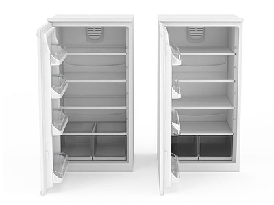 单开门冰箱模型3d模型