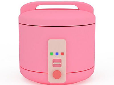 3d粉色电饭锅免费模型