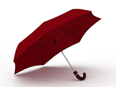 红色雨伞模型3d模型