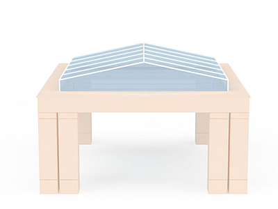 木制凉亭模型3d模型