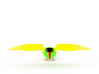 3d绿色小鸟免费模型