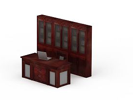 3d红木书架免费模型