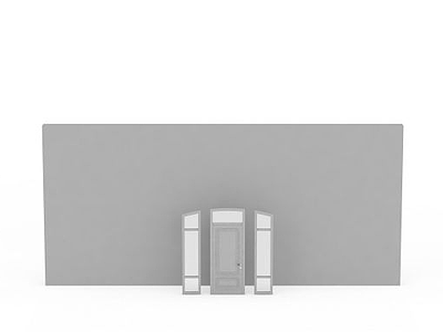 3d创意灰色门免费模型