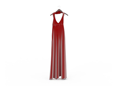 3d红色女裙免费模型