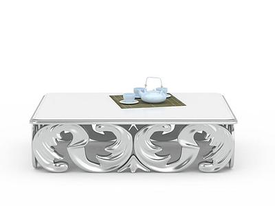 3d创意雕刻茶桌免费模型