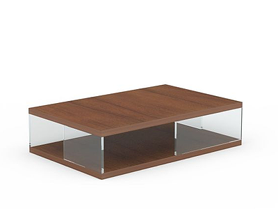 3d四方简约木桌免费模型