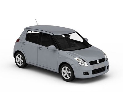银灰色铃木汽车模型3d模型