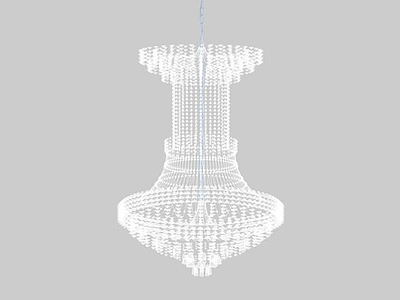 3d大型水晶吊灯免费模型
