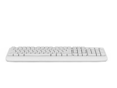 3d白色键盘模型