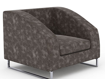 3d褐色花纹沙发免费模型