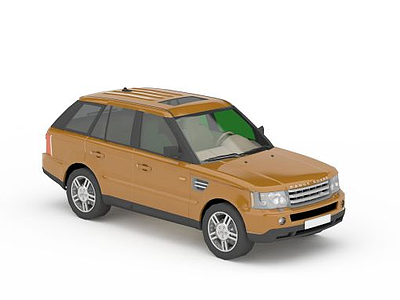 土黄色汽车模型3d模型