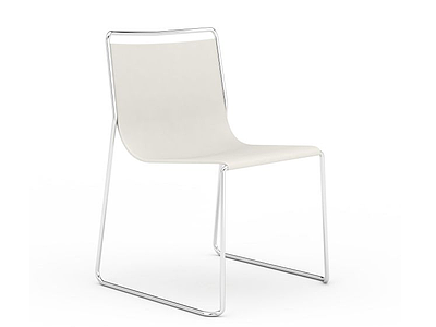 3d简约白色椅子模型
