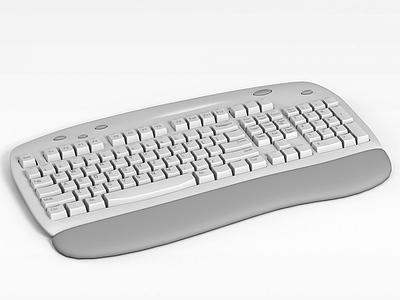 白色键盘模型3d模型