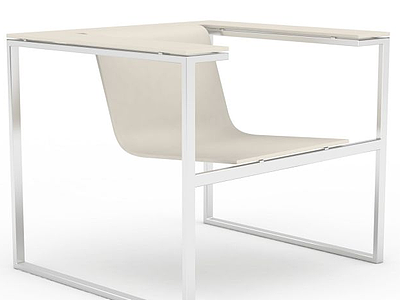 3d白色创意座椅模型