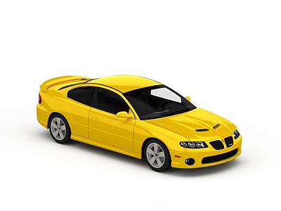 3d黄色高级汽车模型