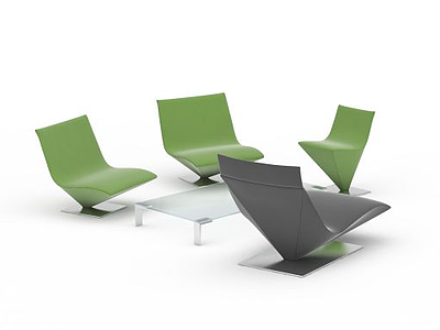 创意绿色沙发模型3d模型