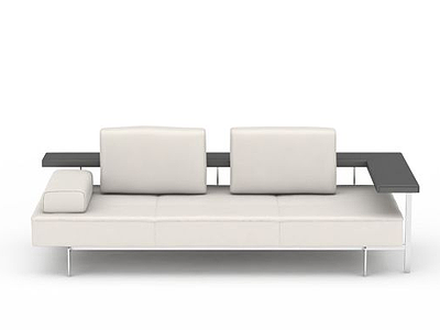 3d简约白色沙发模型