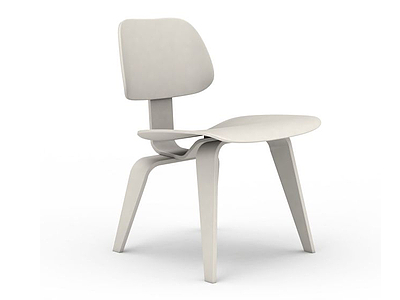 现代白色座椅模型3d模型