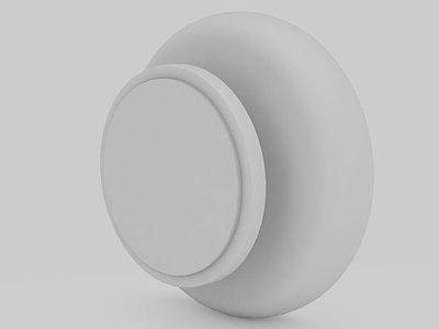 白色圆形吸顶灯模型3d模型