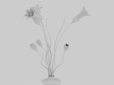 3d创意花朵灯免费模型