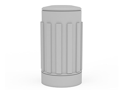 圆形垃圾桶模型3d模型