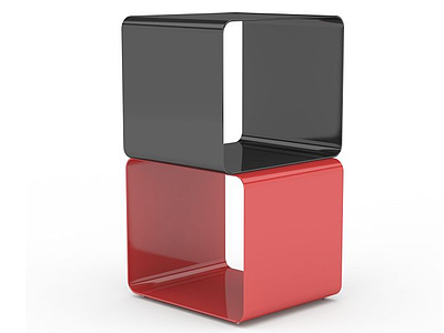 3d红色创意椅子模型