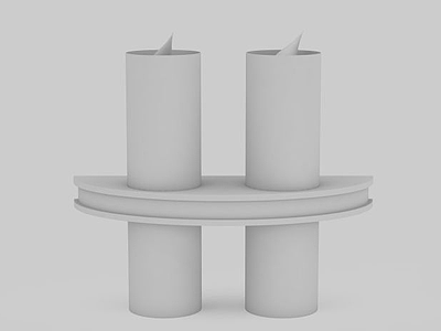 3d创意圆柱壁灯免费模型