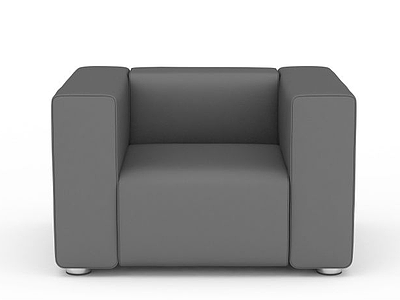 3d灰色方形沙发免费模型