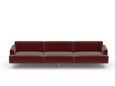 3d红色皮质沙发免费模型