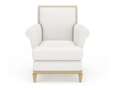 白色布艺沙发模型3d模型