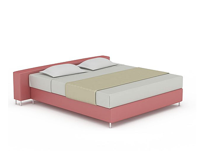 3d粉红矮床免费模型