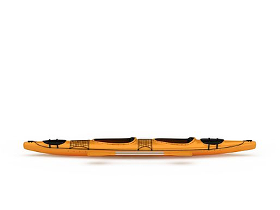 黄色小游艇模型3d模型