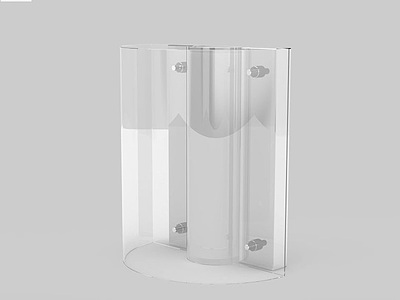 3d弧形玻璃灯免费模型