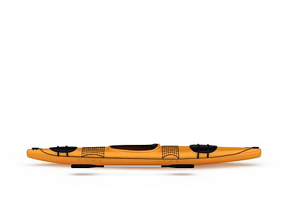 黄色快艇模型3d模型