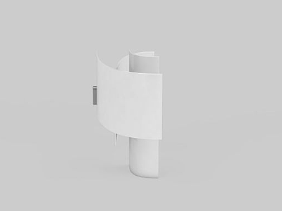 3d白色弧形灯具免费模型