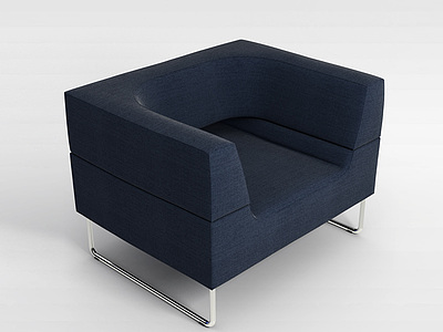 蓝色创意沙发模型3d模型