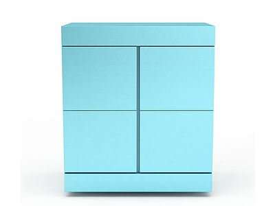 3d湖蓝色柜子免费模型