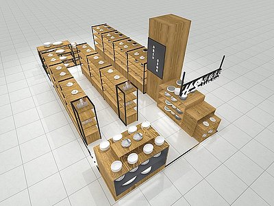 3d厨房用品华商生活店模型