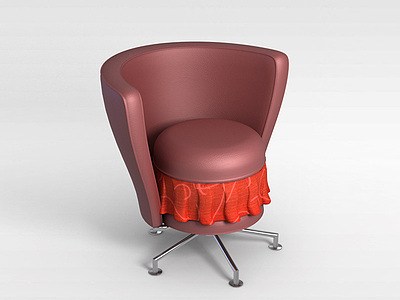 3d创意粉色沙发椅模型