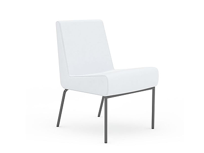 白色单人椅模型3d模型