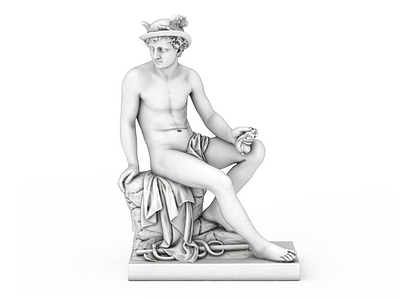 3d罗马主神雕像模型